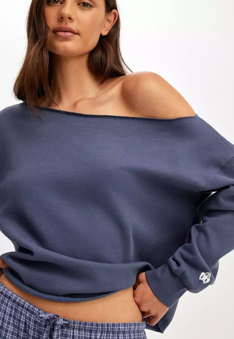 69% OFF Cotton On Body Off The Shoulder Fleece Jumper