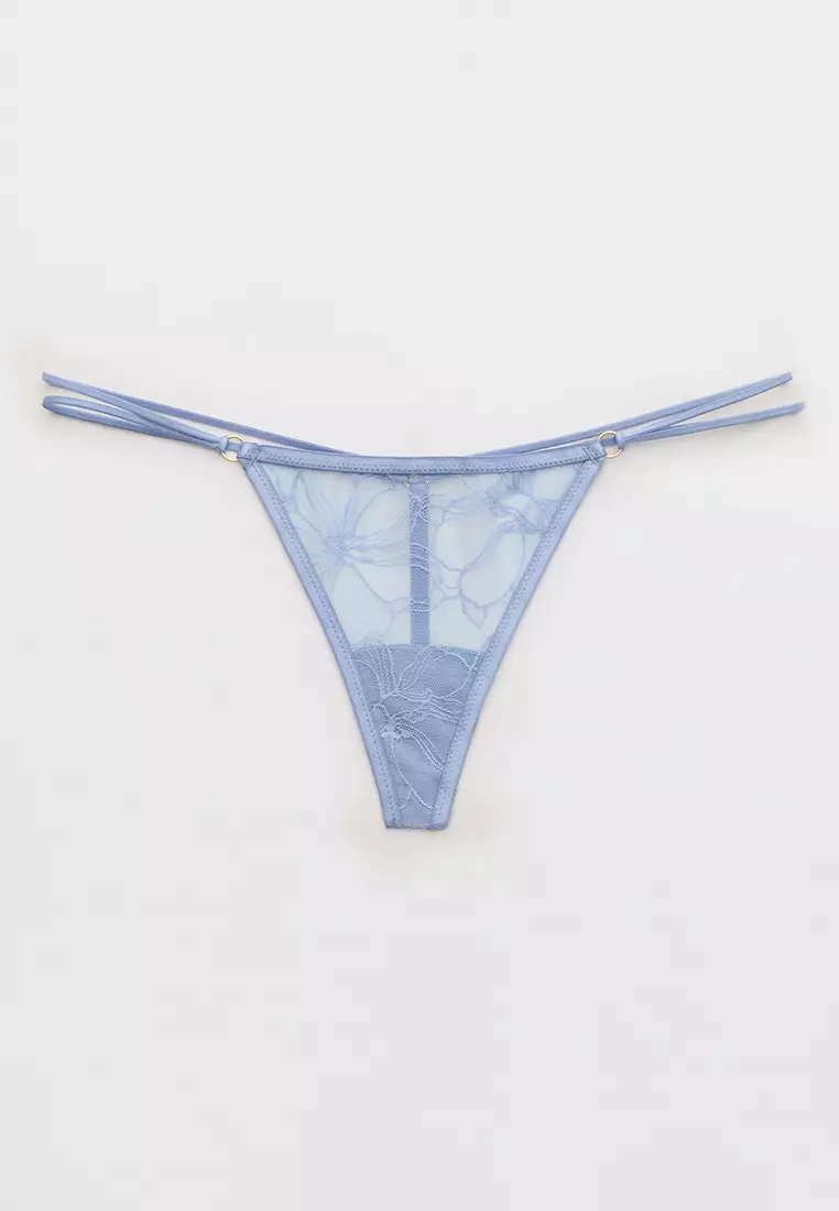 44% OFF AERIE Show Off Paradise Lace Thong Panties