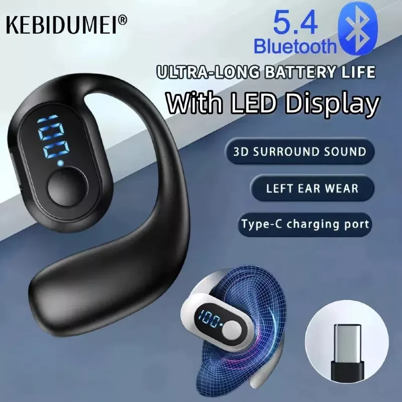 21% OFF F1 Pro Bluetooth 5.4 TWS Ear Hook Earbuds HiFi Stereo Noise-Canceling Waterproof Headset for Sports