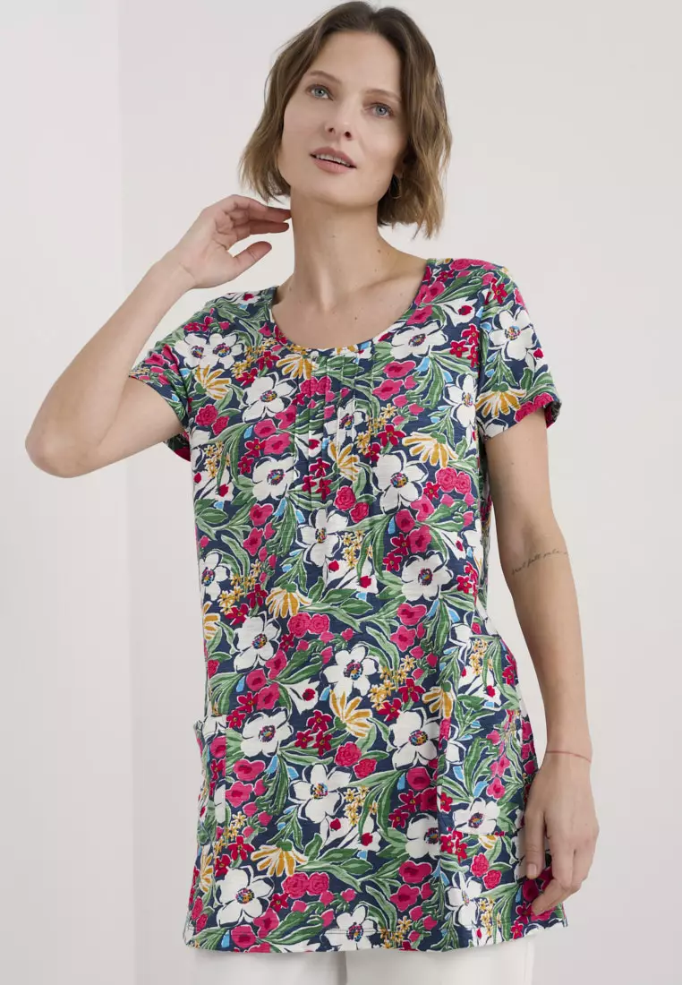 70% OFF Seasalt Cornwall Multi Busy Lizzy Short Sleeve Tunic