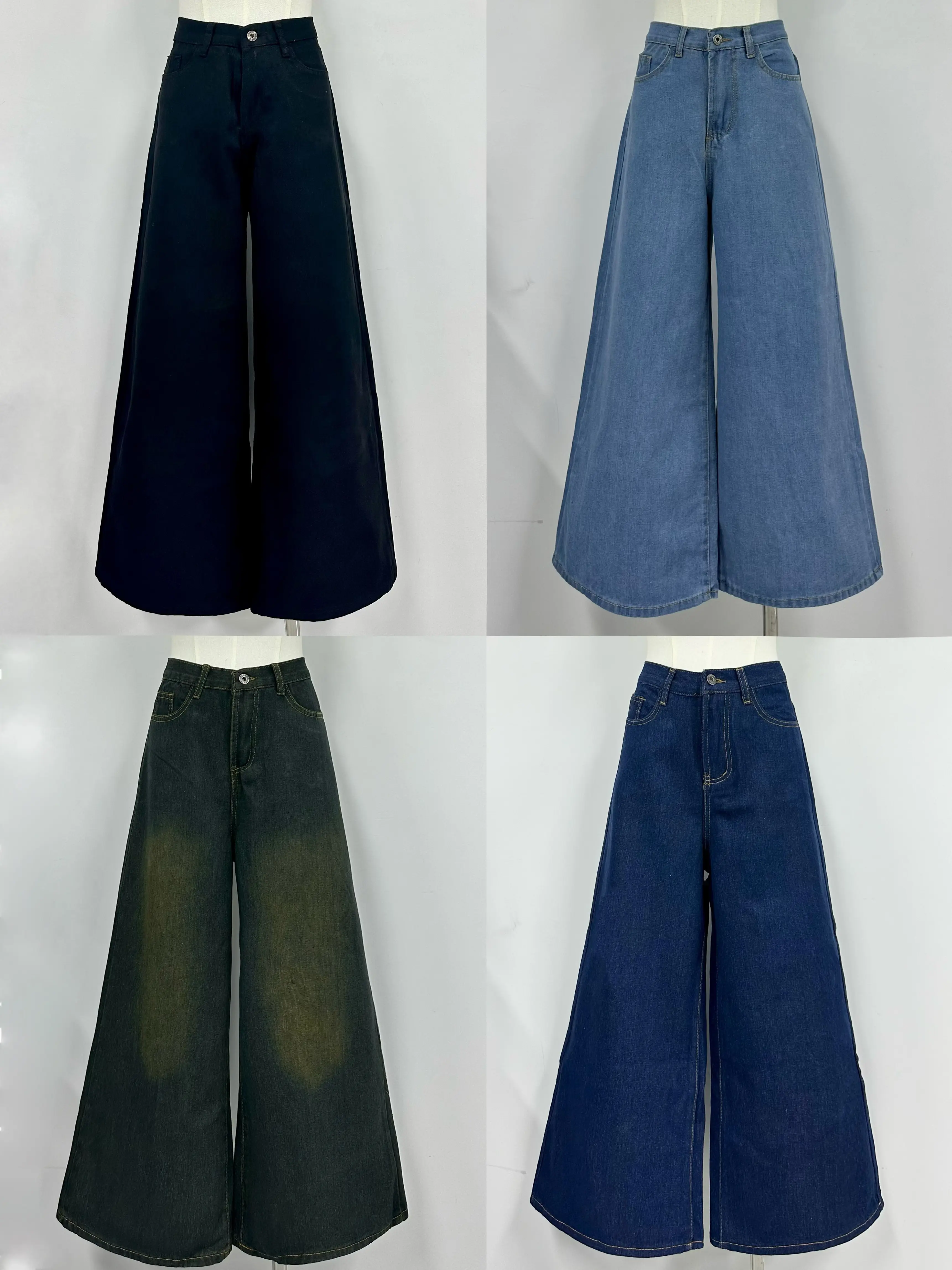 56% OFF JY American retro high waist wide-leg jeans for women 2025 spring and autumn new loose draped floor pants