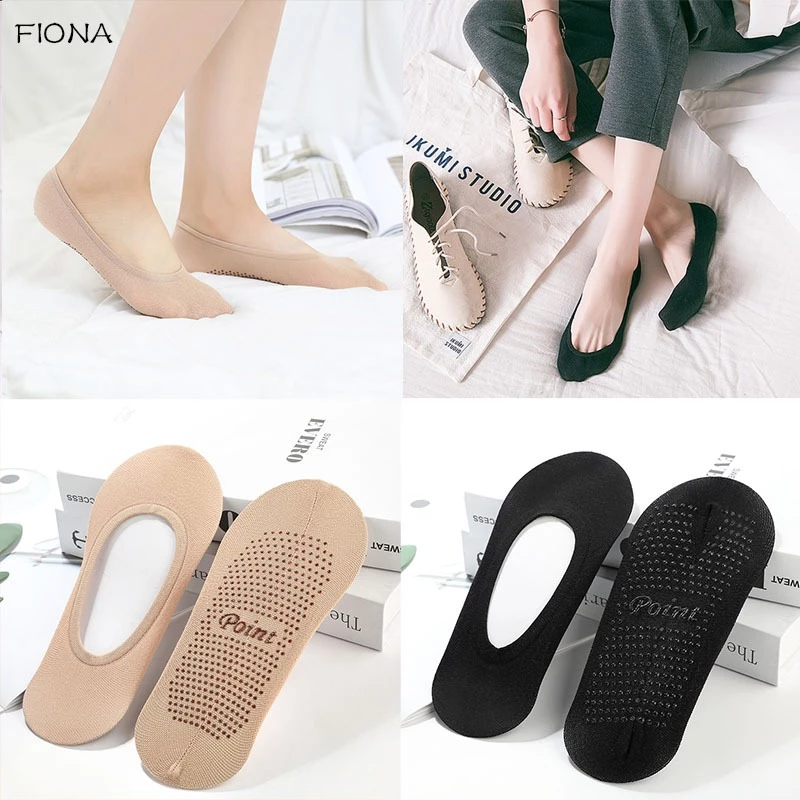 35% OFF［12 pairs］Fiona Korean Boat Socks for Women Silicone non-slip Invisible no-show Foot Cover