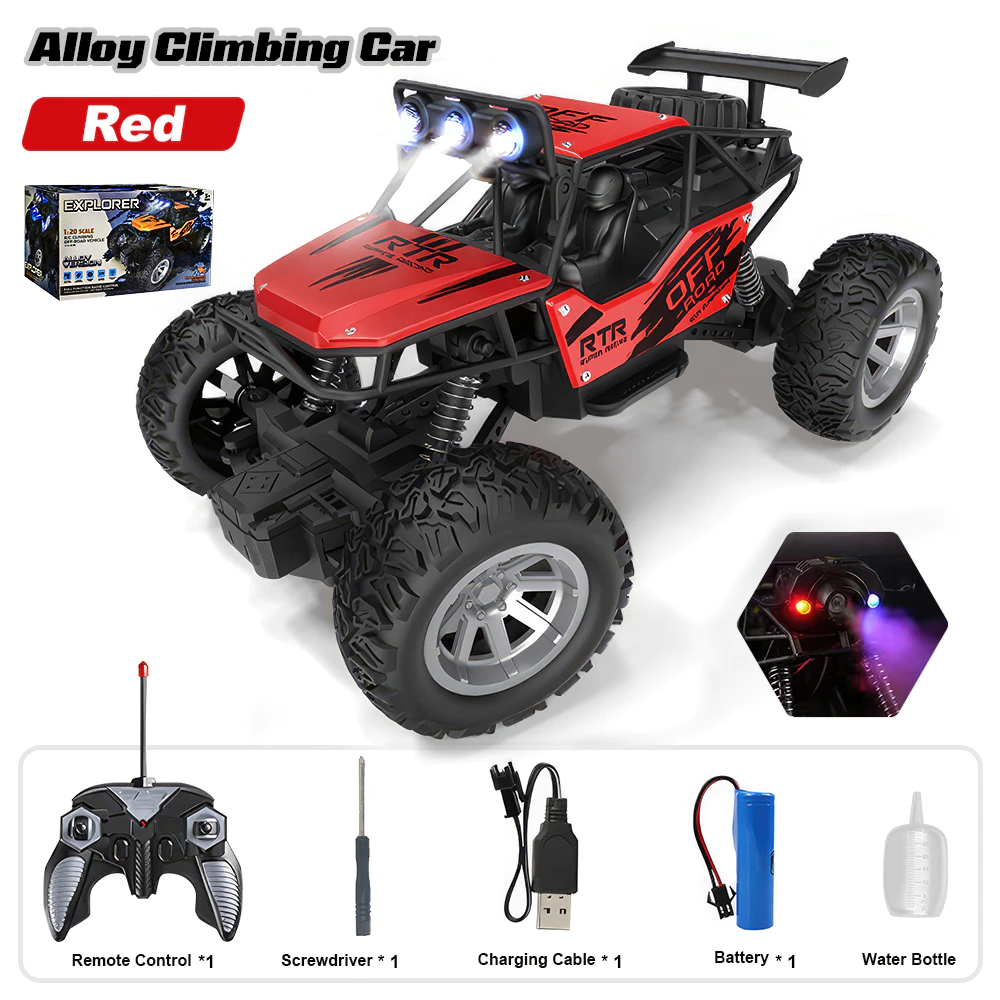 64% OFF Remote Control Car RC Off-Road Buggy Car Crawler Alloy Climbing Car Rechargeable For Kids