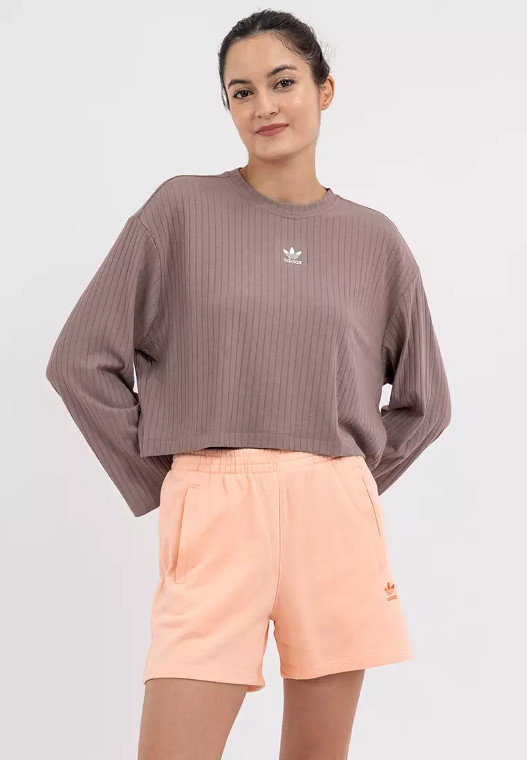 63% OFF Adidas Essentials Wide Rib Long Sleeve Long-Sleeve Top