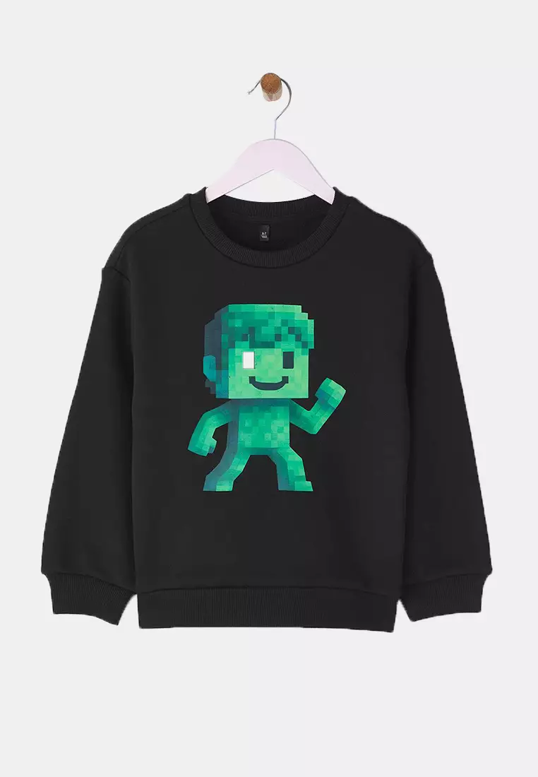 38% OFF Trendyol Black Printed Regular Boy Knitted Sweatshirt