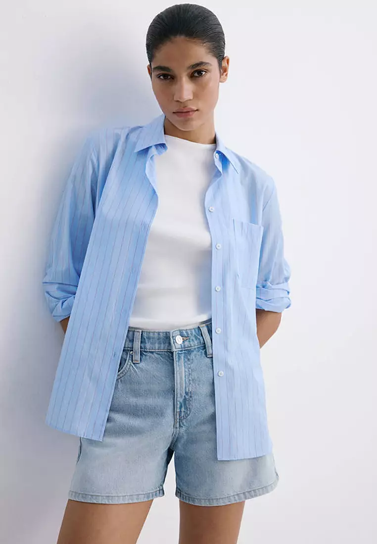 10% OFF Mango Straight-Fit Denim Shorts