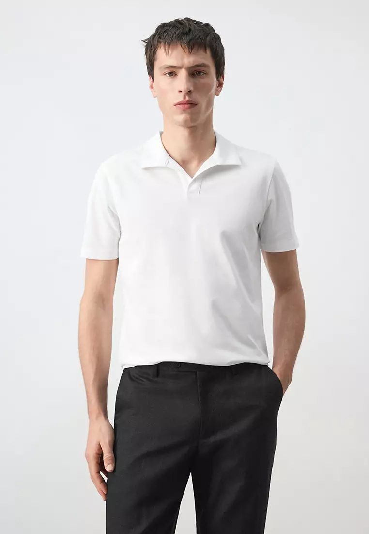 63% OFF Slim Fit Piqué Polo Shirt