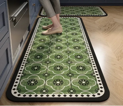62% OFF 2Pcs Set Kitchen Carpet Floor Mat Non-slip Absorbent Thicken Doormat Rugs Kitchen Mats Bathroom Carpets