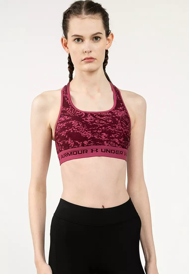 48% OFF Under Armour Crossback Mid Printed Sports Bra