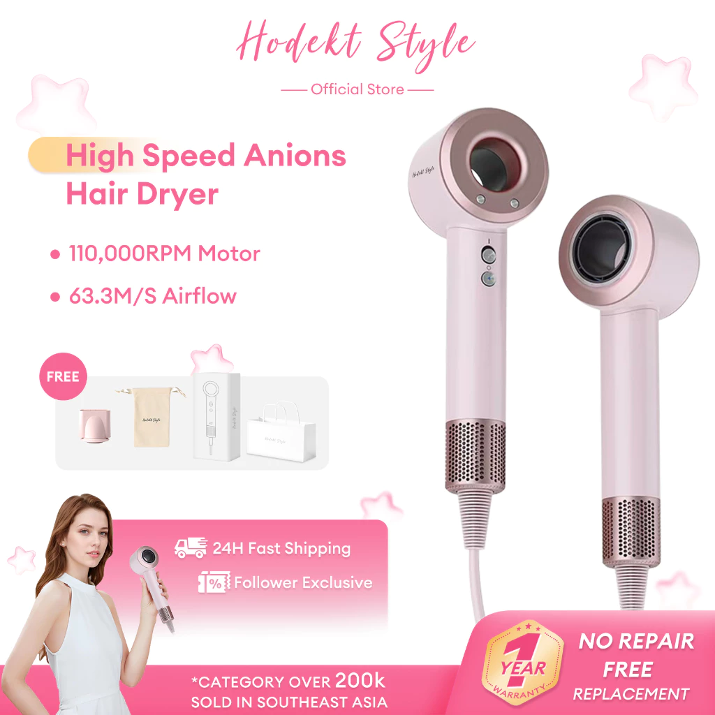 66% OFF HODEKT High Speed Hair Dryer 200 Million Negative Ions For Hair Care 2 Mins Quick Drying