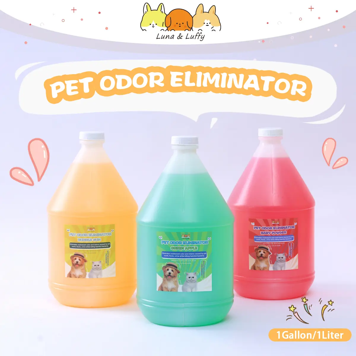 57% OFF 1 Gallon Enzyme Pet Odor Eliminator, disinfectant, Dog and Cat urine cleaner