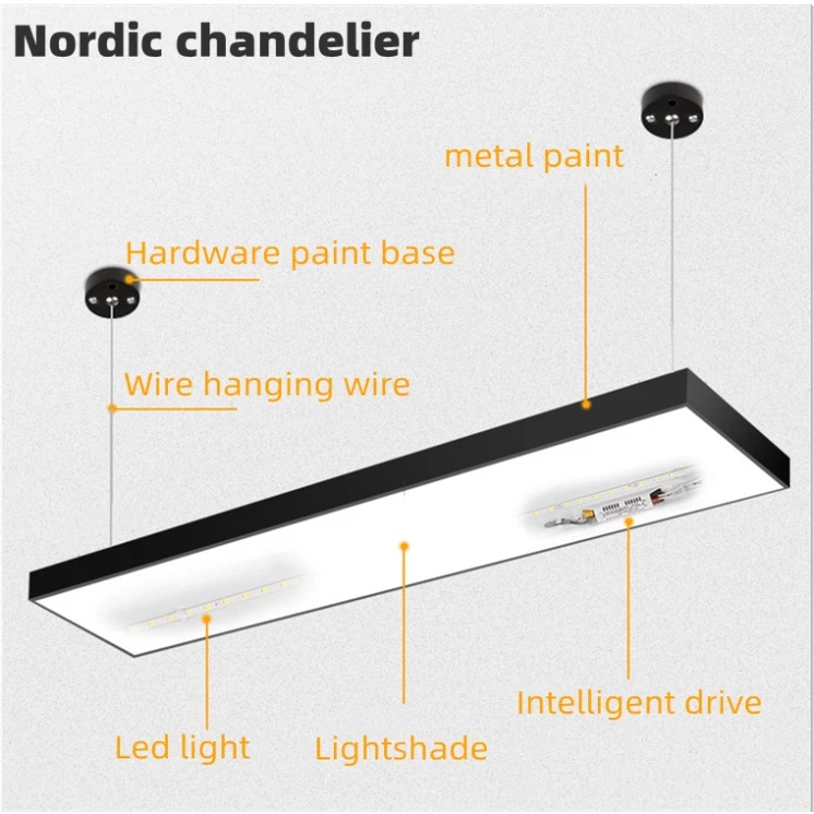 50% OFF 2 in1 Led Linear Light Office Light White Light Pendant Light Pendant Light chandelier ceiling light