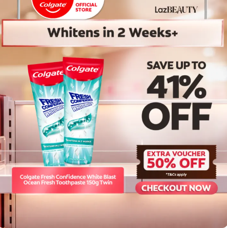 43% OFF Colgate Fresh Confidence White Blast Ocean Fresh Toothpaste 150g Twin