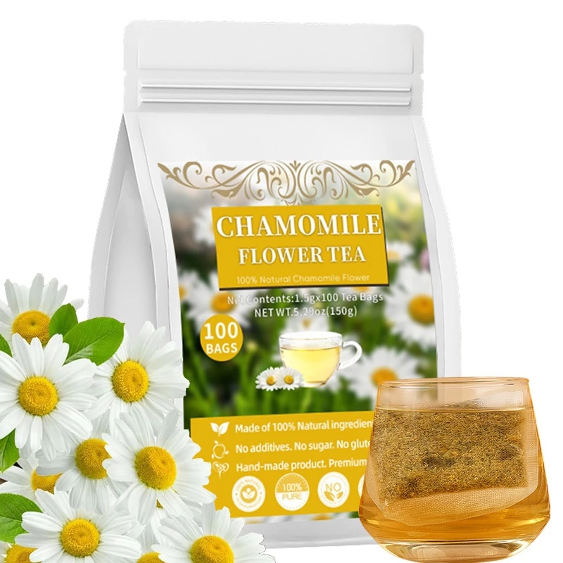 66% OFF Chamomile Tea Organic-100 Tea Bags Soothing nervesimproving sleep natural health drink
