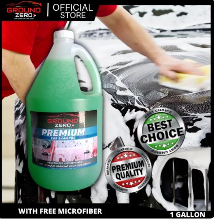 75% OFF Ground Zero Premium Car Shampoo with Wax 1 GALLON booster elite shampoo for car and motorcycle