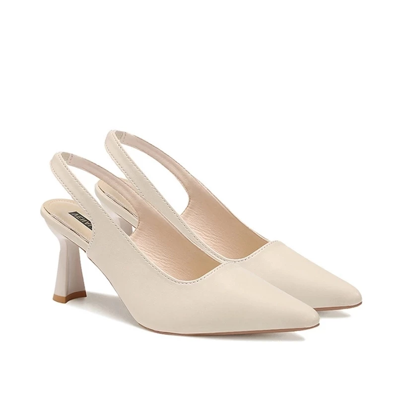 37% OFF QS 2025 New Korean fashion high heels leather pointed sandals women casual sexy#FL402