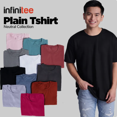 32% OFF Infinitee Neutral Colors Regular Fit Shirt For Men Women Plain Cotton Tshirt T Shirt Tops Top Tees