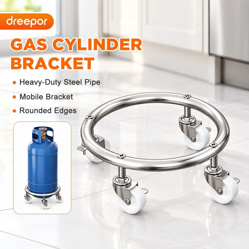 44% OFF Dreepor Gas Cylinder Moving Stand Thick Steel LPG Tank Dolly Lockable Universal Wheels 1 Piece