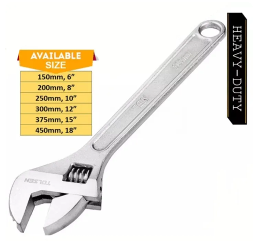 99% OFF Heavy Duty Adjustable Wrench (6" | 8" | 10" | 12") Cr-V Finish