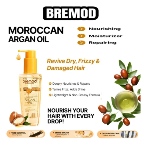 35% OFF BREMOD ARGAN OIL Hair Serum For Damaged Hair 100ml