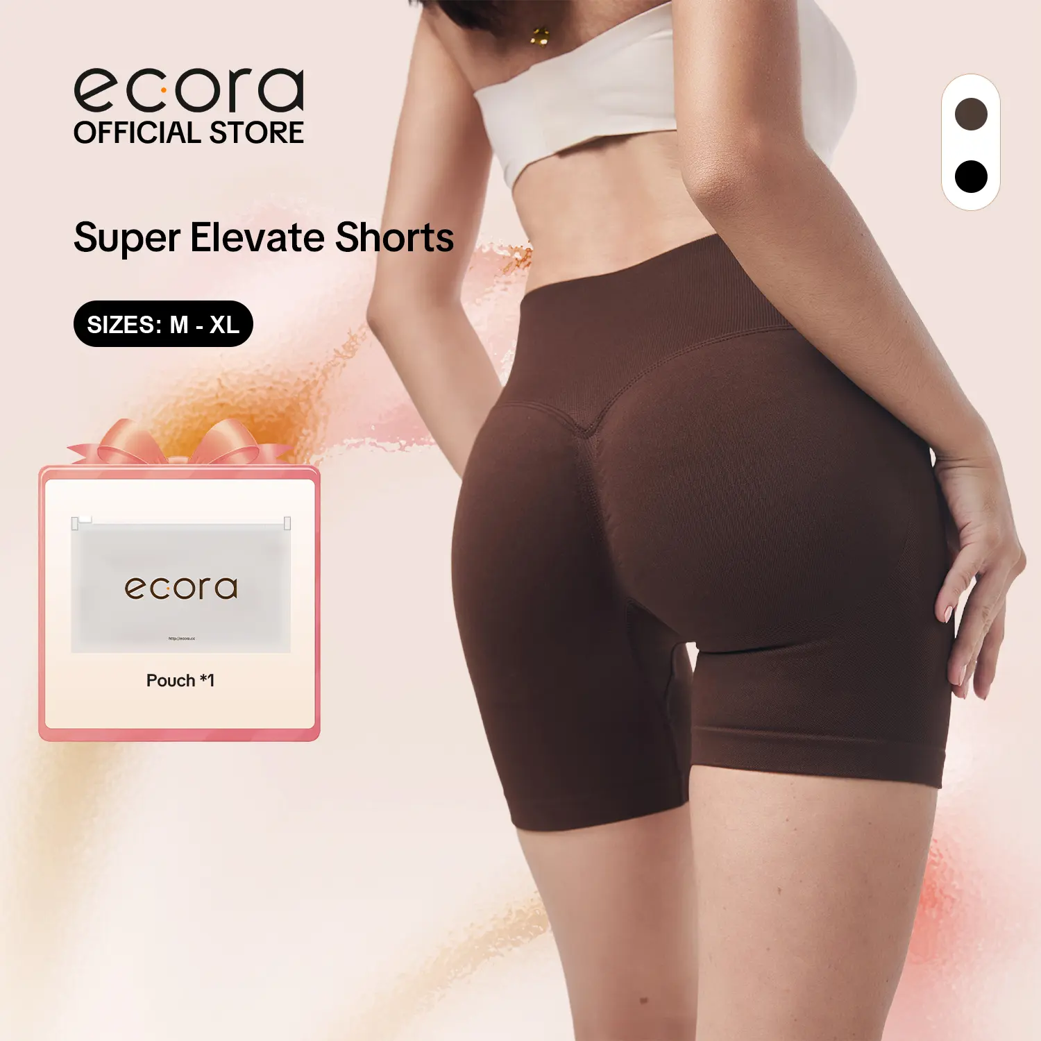54% OFF [New Release] ecora Super Elevate Shorts, Seamless, Sculpting and Support, High-Rise Waistband, Anti-Roll with 3D Shaping