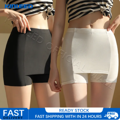 87% OFF KINLEED Ice Silk High Waist Safety Pants Boxers for Women - Thin Slimming Fit, Tummy Control, Breathable Double Layer Seamless Skirt Shorts