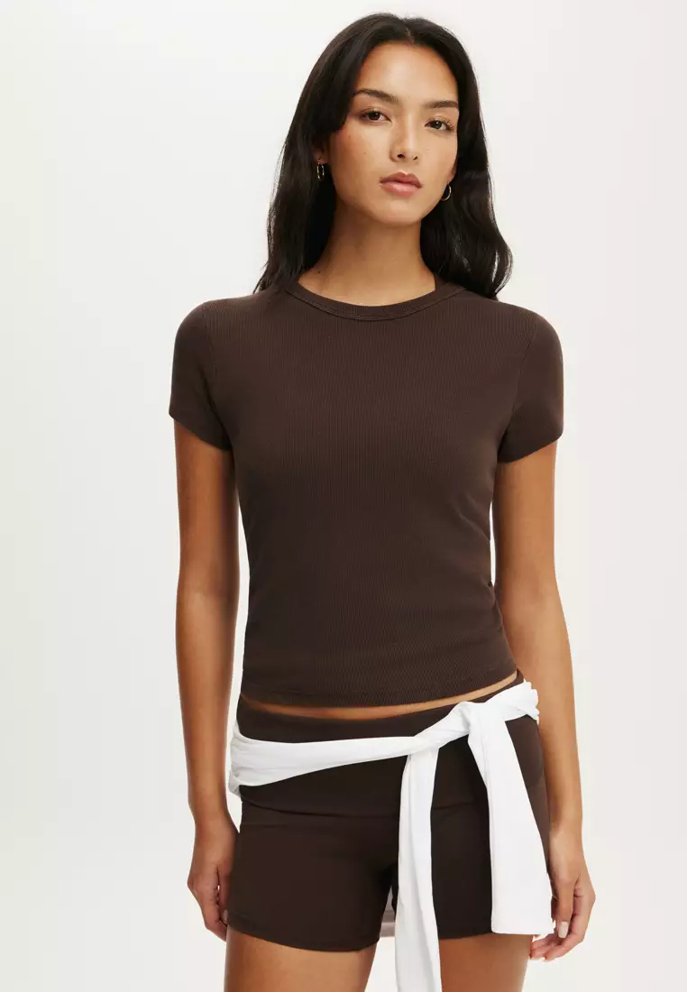 66% OFF Active Rib Baby Tee