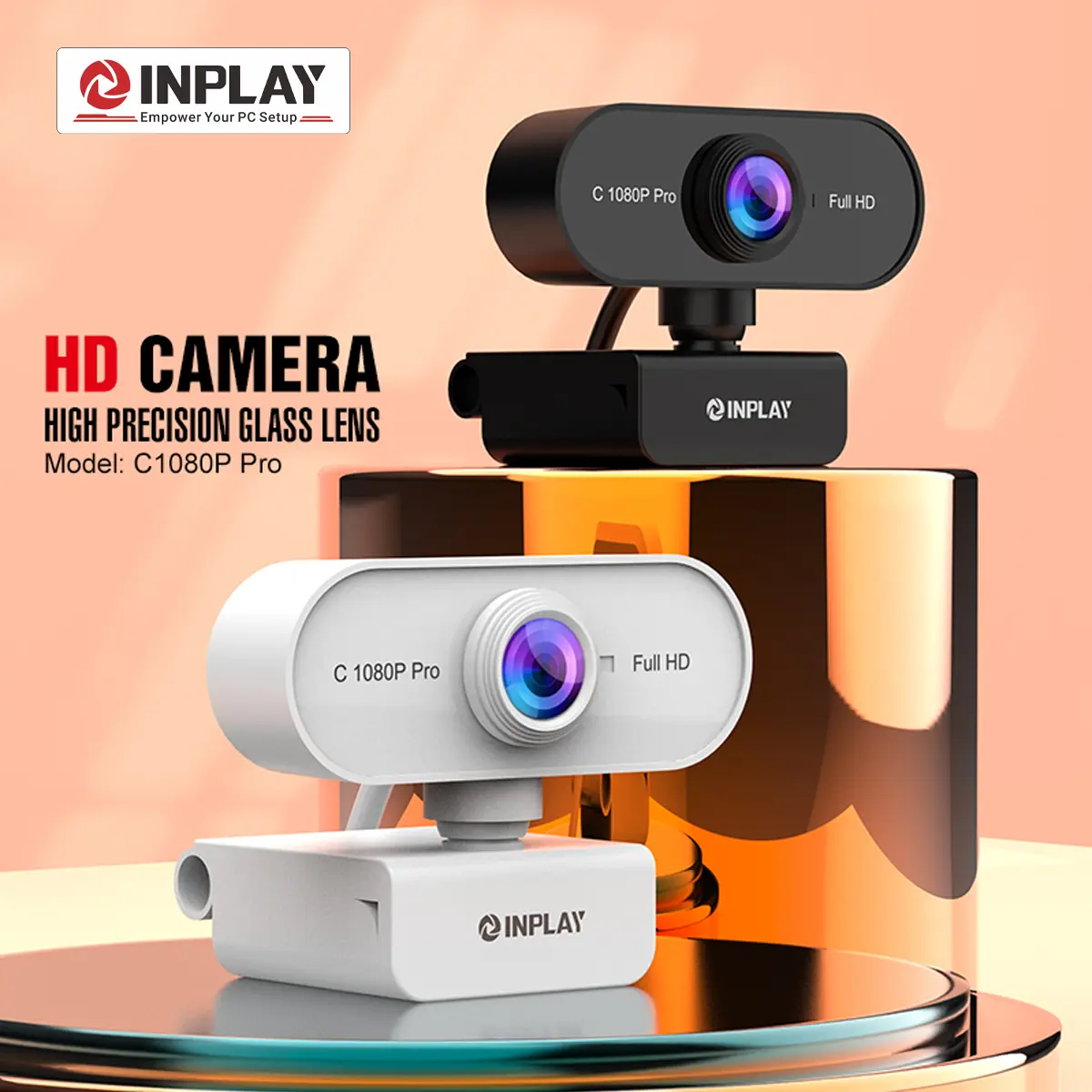 54% OFF Inplay C1080Pro USB Web Camera USB Port Hi-speed Camera FHD 1080P Build-in Mic For Desktop Pc Laptop Camera