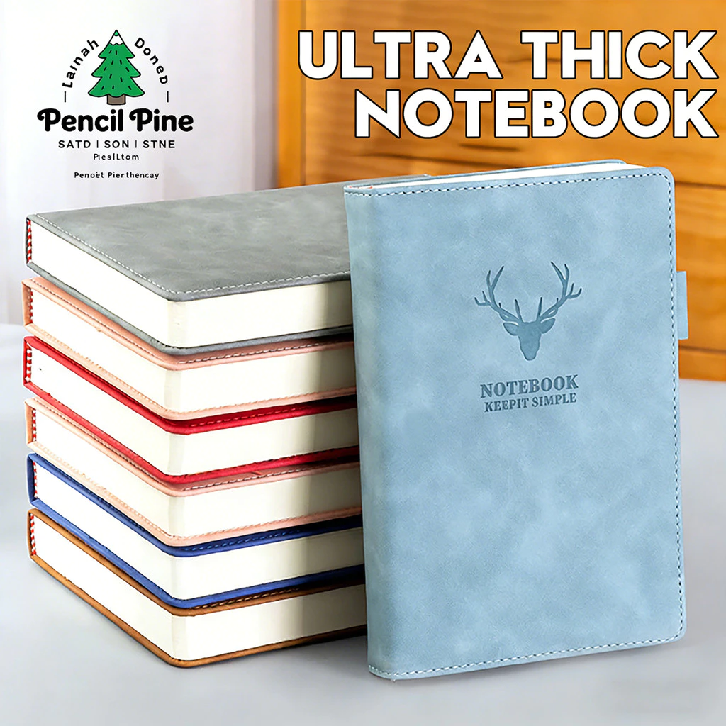 61% OFF A5 Thick Notebook 360/200 Pages - For Office & College Students Writing Notebook Stationery Supplies