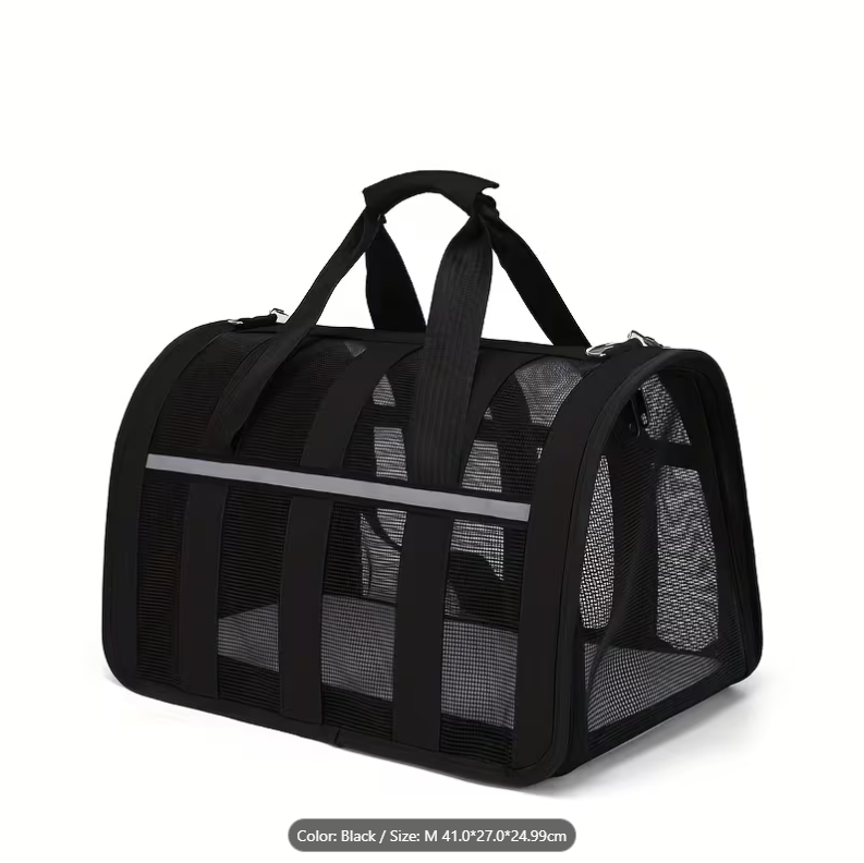78% OFF Airline Approved Locking Safety-Zipper Portable Folding Pet Carrier Suitable for Dogs & Cats - Collapsible Carrier Bag with Lockable Door, Carrier for Travel, Vet Visits, Airplane Cabin Use, Locking Zippers for In-flight
