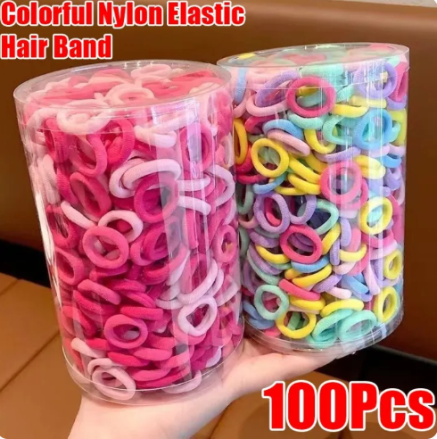 57% OFF 100/300/500pcs Colorful Nylon Elastic Hair Band / Kids Ponytail Holder Rubber Bands / Women Girls Colorful Nylon Headband Hair Accessories