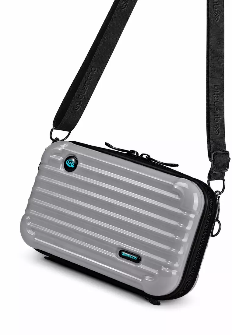 57% OFF Quencha Double Layer Sling Bag 7-Inch Hard Shell Travel Organizer - Stone