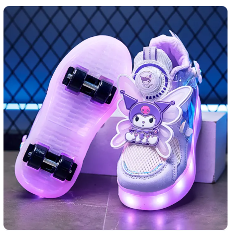 48% OFF SHIWU | Kuromi Style Spring Girls Adjustable Roller Shoes
