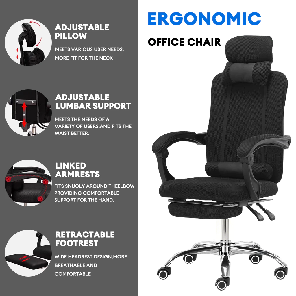44% OFF PC Home Chair Study Chair Computer Chair Ergonomics Chair Office Chair Mesh Breathable Gaming Chair