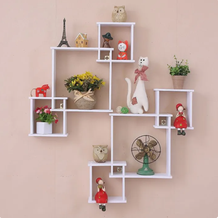 73% OFF Modern Simple Wall Shelf Multi - Lattice Wall Hanging Decoration Creative Wall Hanging Decoration