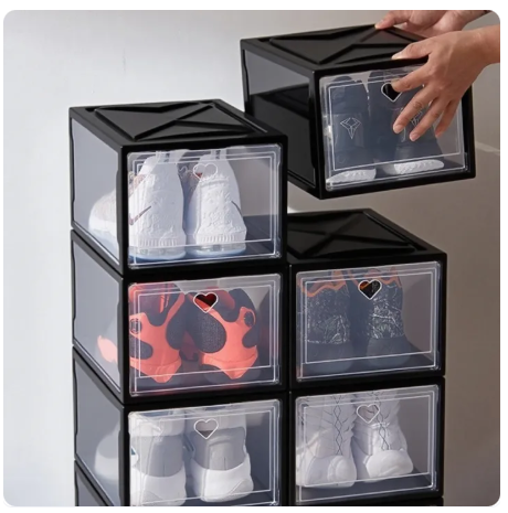 79% OFF Large Size Transparent Shoe Box Hard Plastic Shoe Storage Box Organizer Colorful Shoe Rack Cabinet