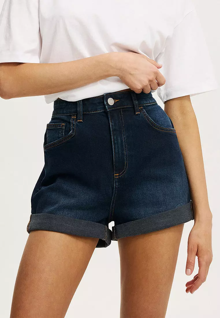 68% OFF Cotton On High Rise Classic Stretch Denim Shorts