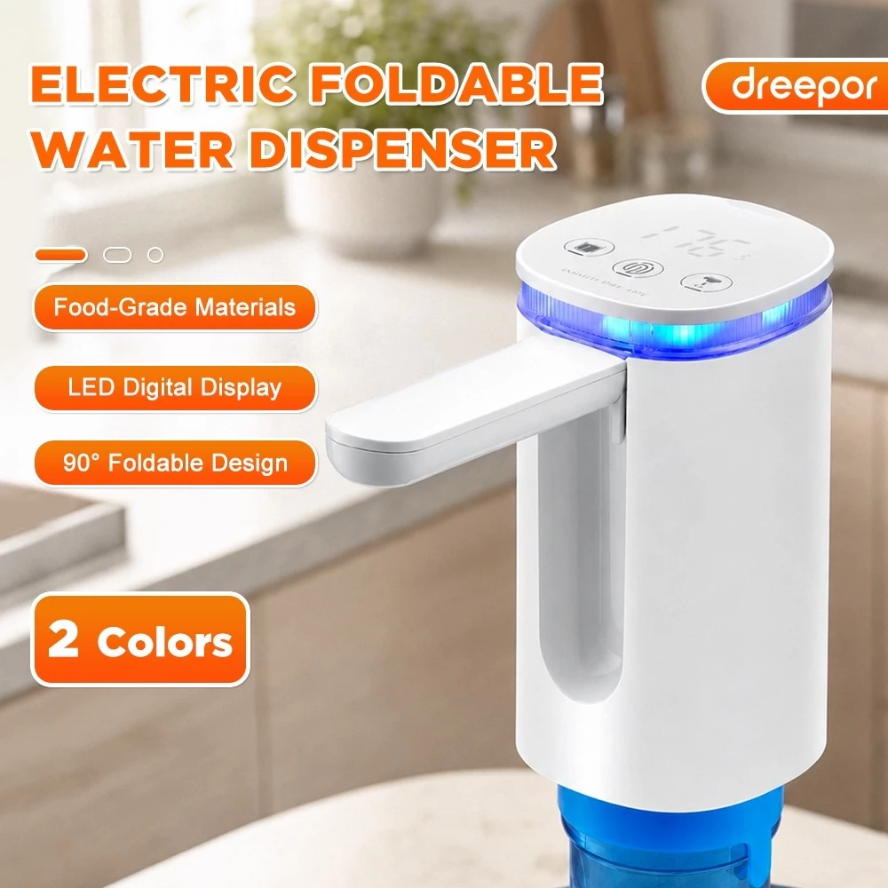 48% OFF Dreepor USB Rechargeable Electric Water Pump LED Display Auto Stop for 5 Gallon Water Jug