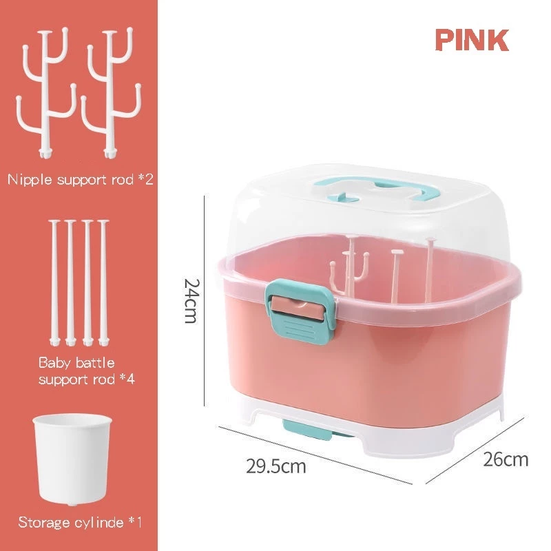 22% OFF Baby Bottle Storage Box Storage Rack Drying Rack Portable Baby Cutlery Storage Box