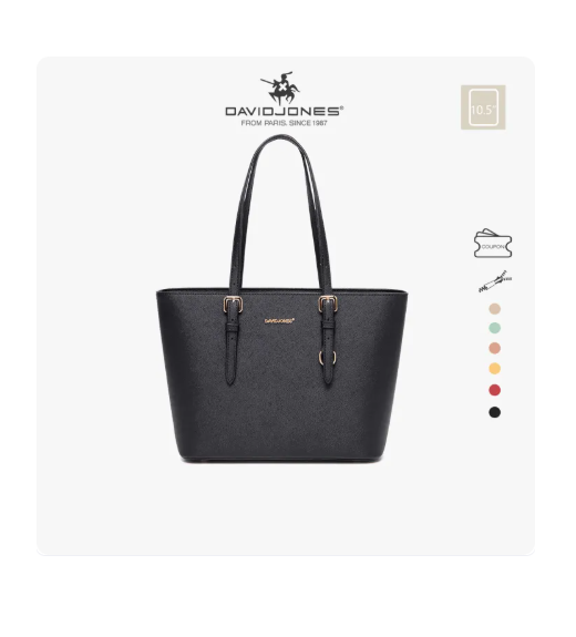 56% OFF David Jones Paris women tote bag pu leather female crossbody bag large lady handbag