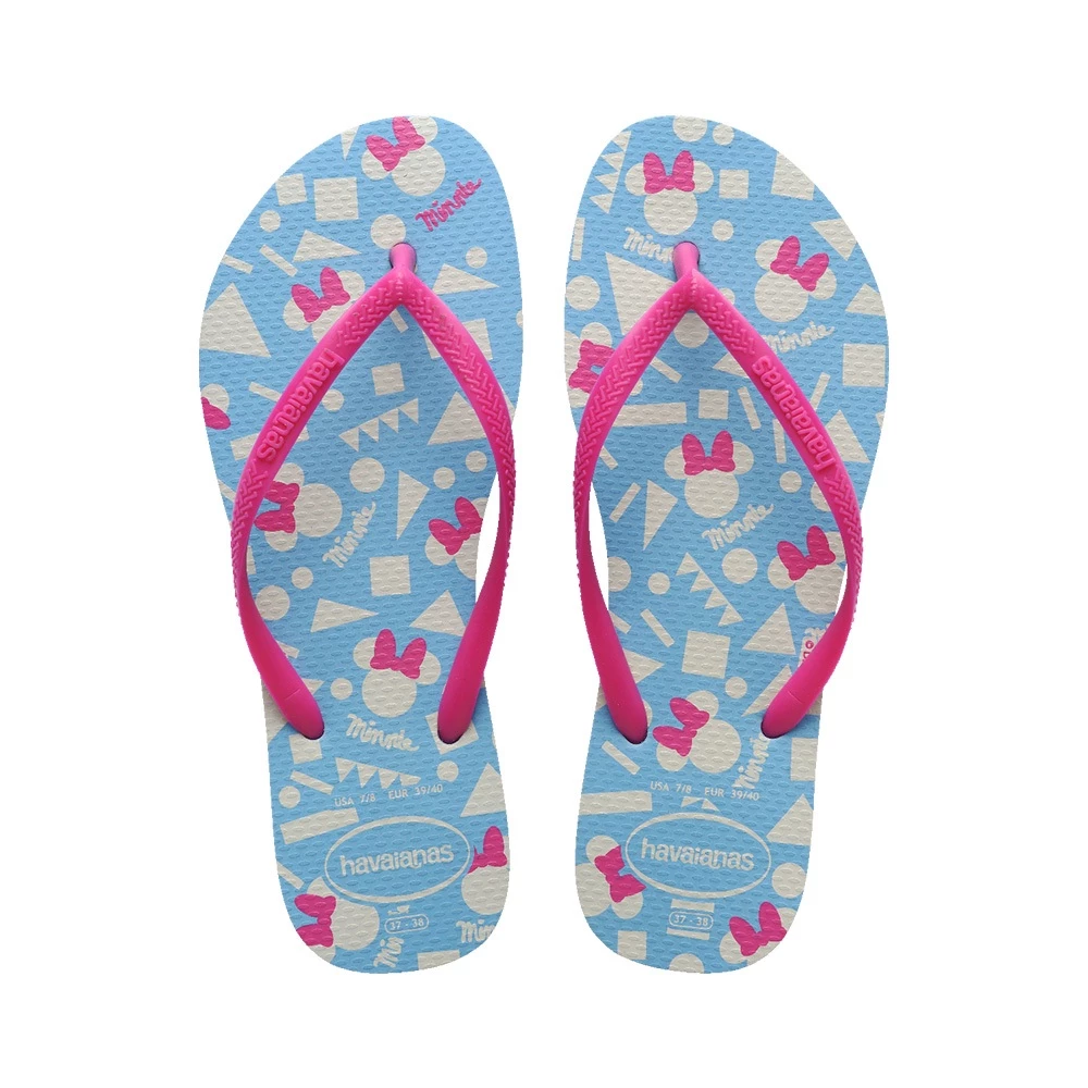 55% OFF Havaianas Slim Disney Blue/Pink Flip Flops