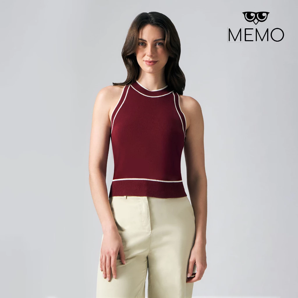 56% OFF Memo Halter Top with Tipping For Women