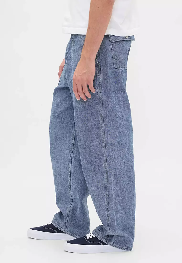 55% OFF Gap Heavyweight Chambray Baggy Trouser Jeans