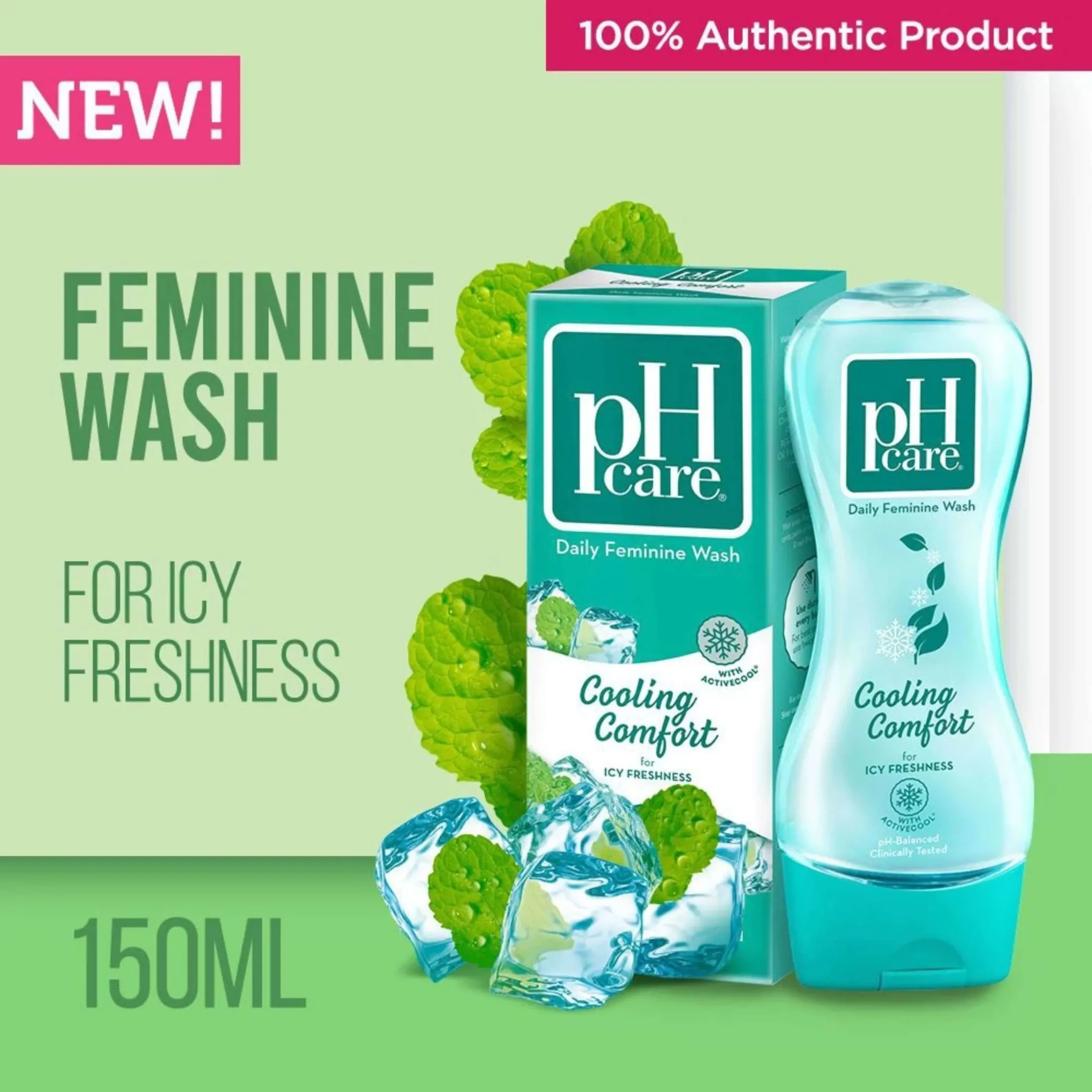 50% OFF BUY 1 TAKE 1: PH CARE Cooling Comfort 150ml, women's hygiene, personal care, daily feminine wash, groceries, sanitary napkin, ul skin, unilab