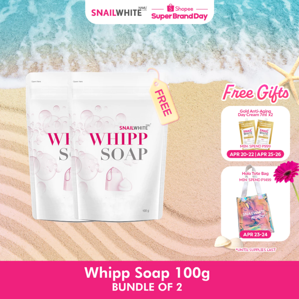 50% OFF SNAILWHITE Whipp Soap Bundle of 2