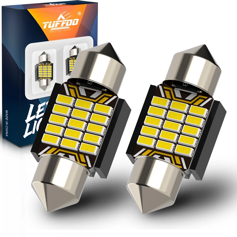 54% OFF TUFFOO 1Pair 28MM / 31MM Festoon C5W / C10W LED Bulb For Car Interior Light / License Plate Light / Dome Light / Trunk Light - 6000K