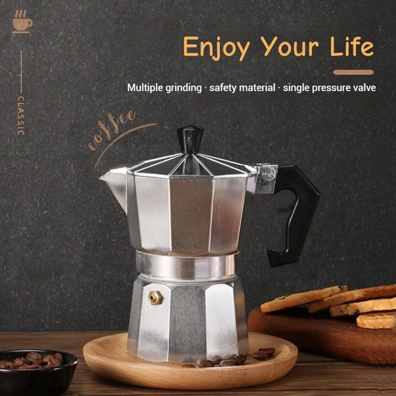 61% OFF 150/300ml Moka Pot Italian Top Coffee Maker Moka Aluminum Espresso Cafeteria Coffee Pot Maker
