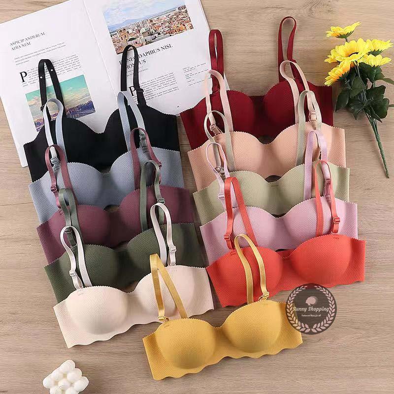 47% OFF Sunny  Cotton Womenswear Seamless Breathable Strapless Nonwire Push up Bra Size: 32-40B #SB05