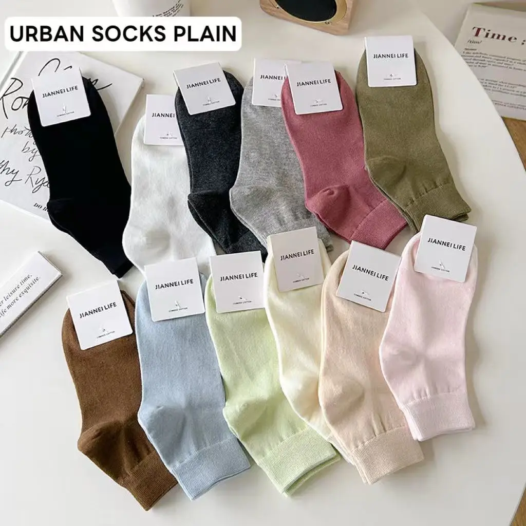 58% OFF【URBAN Ankle Socks】Minimalist Cotton Japanese Style Breathable Casual Ankle Socks Plain Solid Colors Ankle Invisible School Socks Office Socks Unisex Summer Socks Spring Autumn Socks Stretchable Comfortable  Colorful