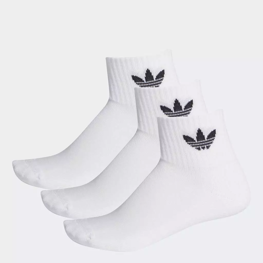 40% OFF adidas Lifestyle Mid Crew Socks 3 Pairs Unisex White FT8529
